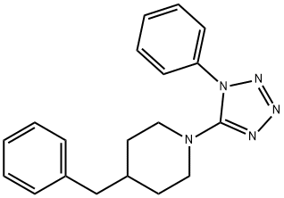 4-benzyl-1-(1-phenyl-1H-tetraazol-5-yl)piperidine Struktur