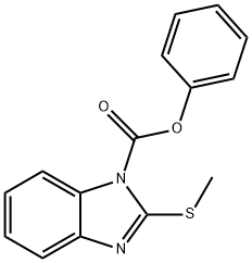 phenyl 2-(methylsulfanyl)-1H-benzimidazole-1-carboxylate Struktur