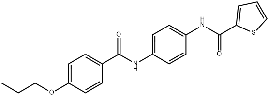 N-{4-[(4-propoxybenzoyl)amino]phenyl}-2-thiophenecarboxamide Struktur