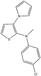 N-(4-chlorophenyl)-N-methyl-3-(1H-pyrrol-1-yl)-2-thiophenamine Struktur