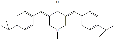 3,5-bis(4-tert-butylbenzylidene)-1-methyl-4-piperidinone Struktur