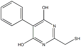 5-phenyl-2-(sulfanylmethyl)-4,6-pyrimidinediol Struktur