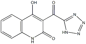 4-hydroxy-3-(1H-tetraazol-5-ylcarbonyl)-2(1H)-quinolinone Struktur