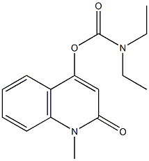 1-methyl-2-oxo-1,2-dihydro-4-quinolinyl diethylcarbamate Struktur