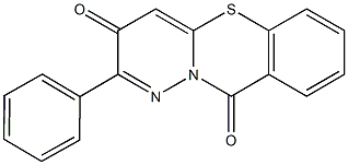 2-phenyl-3H,10H-pyridazino[6,1-b][1,3]benzothiazine-3,10-dione Struktur