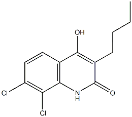 3-butyl-7,8-dichloro-4-hydroxy-2(1H)-quinolinone Struktur