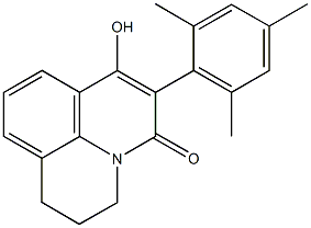 7-hydroxy-6-mesityl-2,3-dihydro-1H,5H-pyrido[3,2,1-ij]quinolin-5-one Struktur