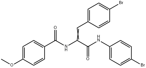 N-[1-[(4-bromoanilino)carbonyl]-2-(4-bromophenyl)vinyl]-4-methoxybenzamide Struktur