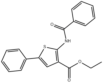 ethyl 2-(benzoylamino)-5-phenylthiophene-3-carboxylate Struktur