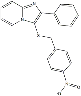 3-({4-nitrobenzyl}sulfanyl)-2-phenylimidazo[1,2-a]pyridine Struktur