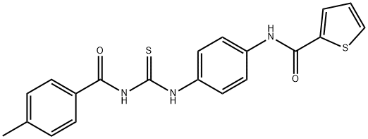 N-[4-({[(4-methylbenzoyl)amino]carbothioyl}amino)phenyl]-2-thiophenecarboxamide Struktur