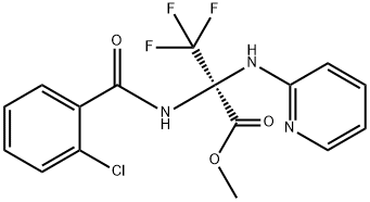 methyl 2-[(2-chlorobenzoyl)amino]-3,3,3-trifluoro-2-(pyridin-2-ylamino)propanoate Struktur