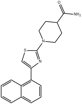 1-[4-(1-naphthyl)-1,3-thiazol-2-yl]-4-piperidinecarboxamide Struktur