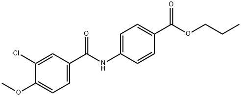 propyl 4-[(3-chloro-4-methoxybenzoyl)amino]benzoate Struktur