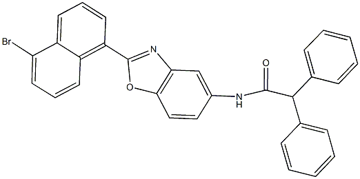 N-[2-(5-bromo-1-naphthyl)-1,3-benzoxazol-5-yl]-2,2-diphenylacetamide Struktur