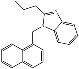 1-(1-naphthylmethyl)-2-propyl-1H-benzimidazole Struktur