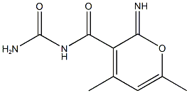 N-[(2-imino-4,6-dimethyl-2H-pyran-3-yl)carbonyl]urea Struktur