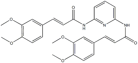 3-(3,4-dimethoxyphenyl)-N-(6-{[3-(3,4-dimethoxyphenyl)acryloyl]amino}-2-pyridinyl)acrylamide Struktur