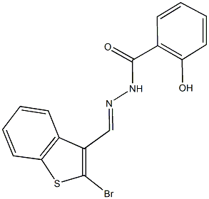 N'-[(2-bromo-1-benzothien-3-yl)methylene]-2-hydroxybenzohydrazide Struktur