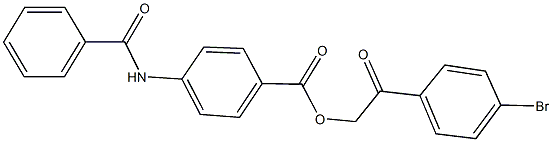 2-(4-bromophenyl)-2-oxoethyl 4-(benzoylamino)benzoate Struktur