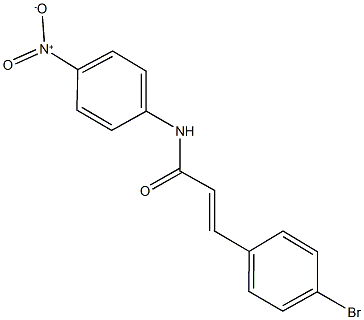 3-(4-bromophenyl)-N-{4-nitrophenyl}acrylamide Struktur