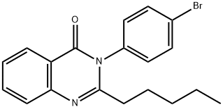 3-(4-bromophenyl)-2-pentyl-4(3H)-quinazolinone Struktur