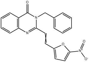 3-benzyl-2-(2-{5-nitro-2-furyl}vinyl)-4(3H)-quinazolinone Struktur