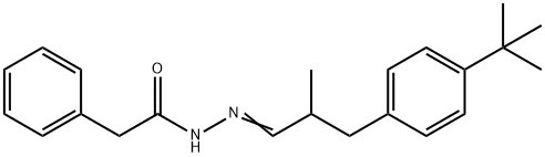 N'-[3-(4-tert-butylphenyl)-2-methylpropylidene]-2-phenylacetohydrazide Struktur