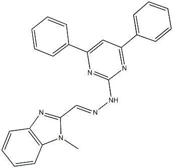 1-methyl-1H-benzimidazole-2-carbaldehyde (4,6-diphenyl-2-pyrimidinyl)hydrazone Struktur