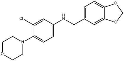 N-(1,3-benzodioxol-5-ylmethyl)-N-[3-chloro-4-(4-morpholinyl)phenyl]amine Struktur