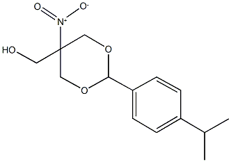 [5-nitro-2-(4-isopropylphenyl)-1,3-dioxan-5-yl]methanol Struktur