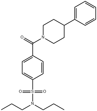 4-[(4-phenyl-1-piperidinyl)carbonyl]-N,N-dipropylbenzenesulfonamide Struktur