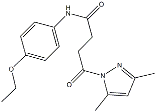 4-(3,5-dimethyl-1H-pyrazol-1-yl)-N-(4-ethoxyphenyl)-4-oxobutanamide Struktur