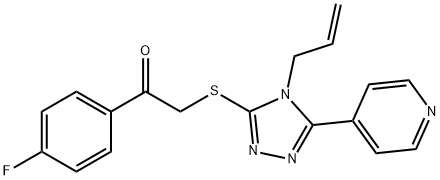 2-{[4-allyl-5-(4-pyridinyl)-4H-1,2,4-triazol-3-yl]sulfanyl}-1-(4-fluorophenyl)ethanone Struktur