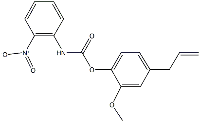 4-allyl-2-methoxyphenyl 2-nitrophenylcarbamate Struktur