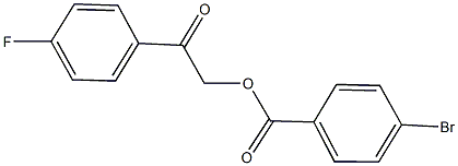 2-(4-fluorophenyl)-2-oxoethyl 4-bromobenzoate Struktur