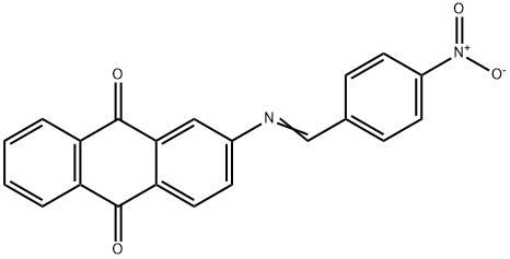 2-({4-nitrobenzylidene}amino)anthra-9,10-quinone Struktur