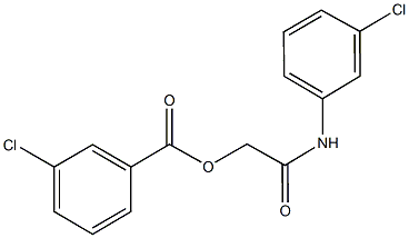 2-(3-chloroanilino)-2-oxoethyl 3-chlorobenzoate Struktur