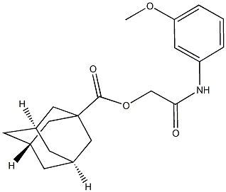 2-(3-methoxyanilino)-2-oxoethyl 1-adamantanecarboxylate Struktur