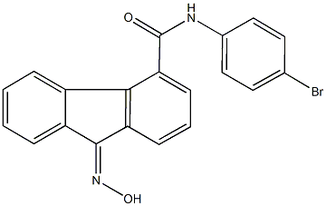 N-(4-bromophenyl)-9-(hydroxyimino)-9H-fluorene-4-carboxamide Struktur