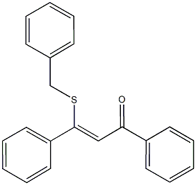 3-(benzylsulfanyl)-1,3-diphenyl-2-propen-1-one Struktur