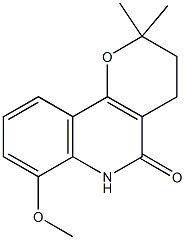 7-methoxy-2,2-dimethyl-2,3,4,6-tetrahydro-5H-pyrano[3,2-c]quinolin-5-one Struktur