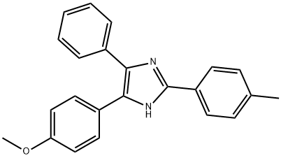 5-[4-(methyloxy)phenyl]-2-(4-methylphenyl)-4-phenyl-1H-imidazole Struktur