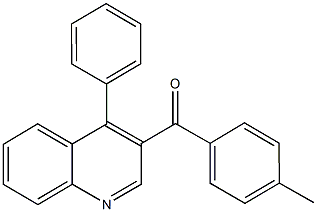 (4-methylphenyl)(4-phenyl-3-quinolinyl)methanone Struktur