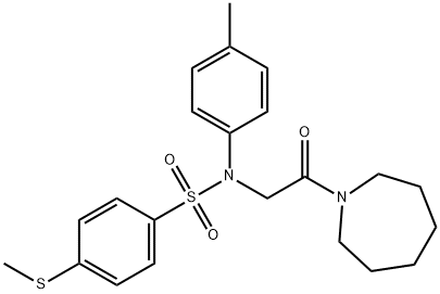 N-[2-(1-azepanyl)-2-oxoethyl]-N-(4-methylphenyl)-4-(methylsulfanyl)benzenesulfonamide Struktur