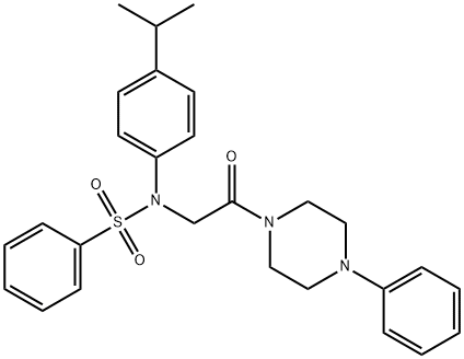 N-(4-isopropylphenyl)-N-[2-oxo-2-(4-phenylpiperazin-1-yl)ethyl]benzenesulfonamide Struktur