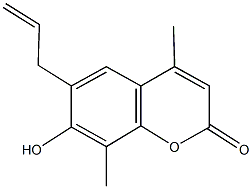 6-allyl-7-hydroxy-4,8-dimethyl-2H-chromen-2-one Struktur