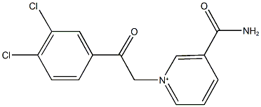 3-(aminocarbonyl)-1-[2-(3,4-dichlorophenyl)-2-oxoethyl]pyridinium Struktur