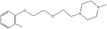 1-methyl-4-{2-[2-(2-methylphenoxy)ethoxy]ethyl}piperazine Struktur