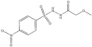 4-nitro-N'-(methoxyacetyl)benzenesulfonohydrazide Struktur